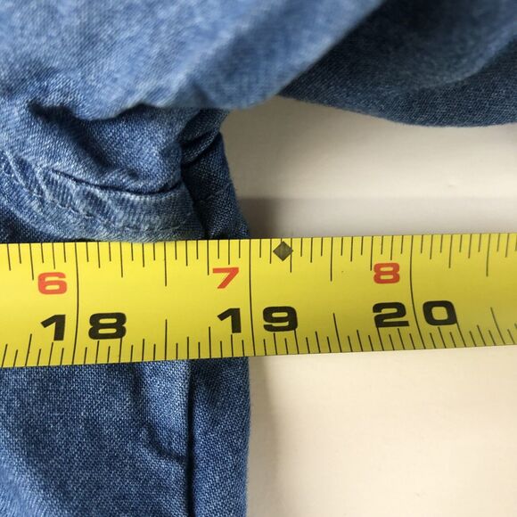 Lucky Brand Women’s Denim Button-Down Shirt Pockets Size Medium - Picture 5 of 15